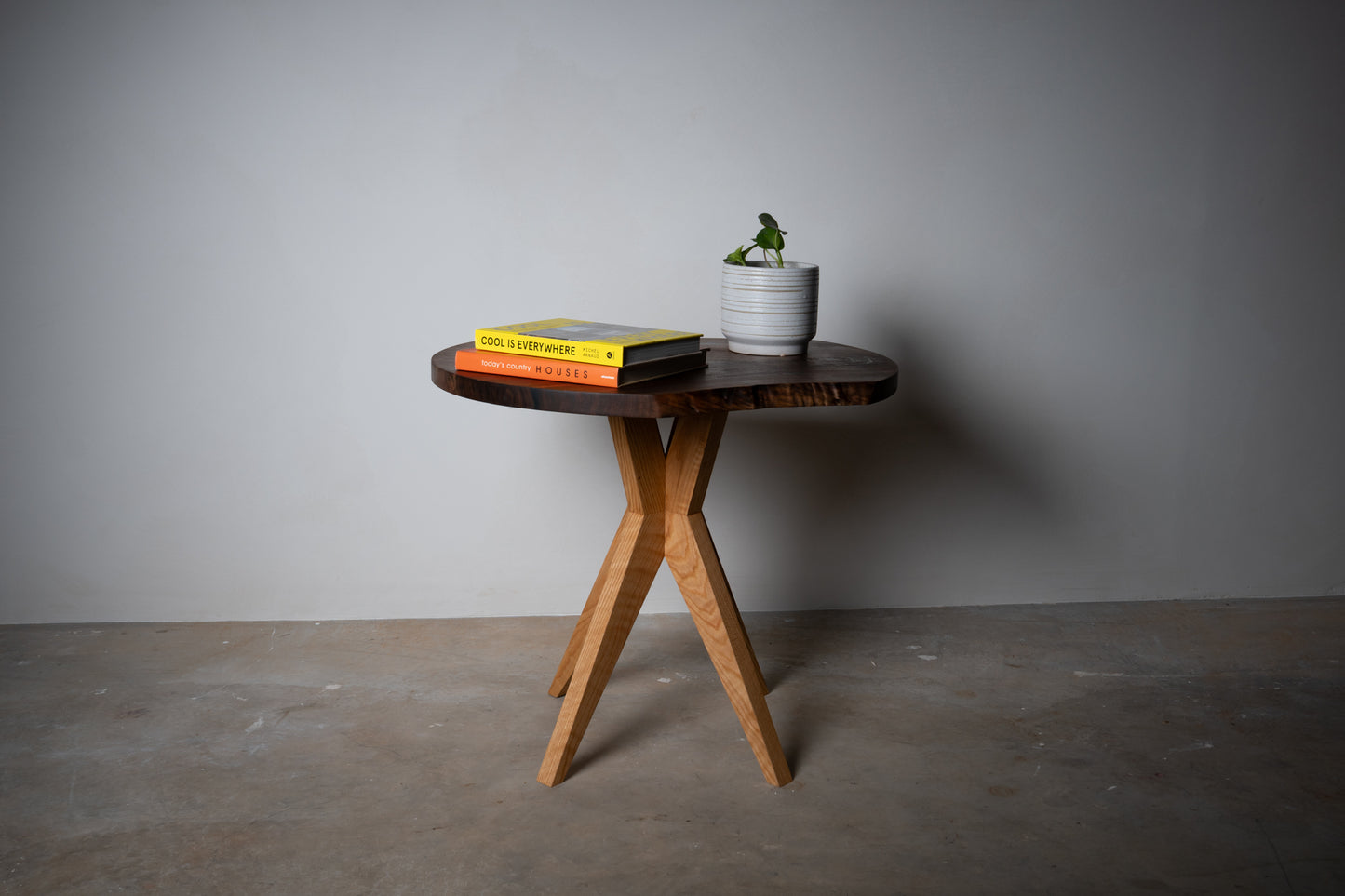 Walnut Slab Accent Table