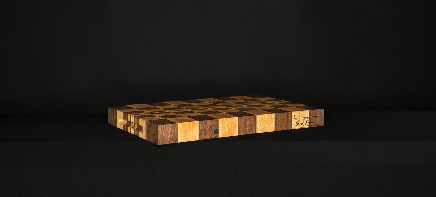 Maple and Walnut End Grain Cutting Board – Handmade Durable Kitchen Cutting Board