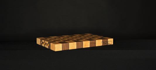 Walnut and Maple End Grain Cutting Board – Handmade Durable Kitchen Cutting Board