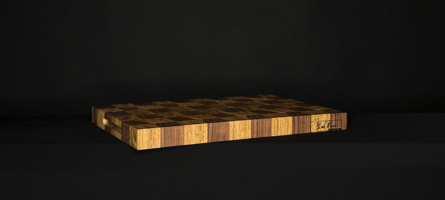 Walnut and White Oak End Grain Cutting Board – Handmade Durable Kitchen Cutting Board