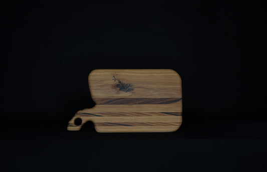 Hickory and Zebrawood Handle Charcuterie Board – Handmade Serving and Display Board