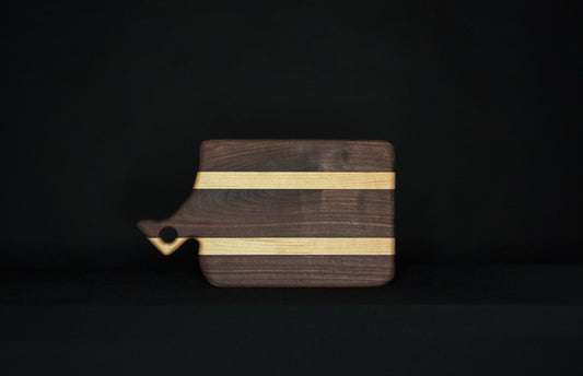 Walnut and Maple Handle Charcuterie Board – Handmade Serving and Display Board