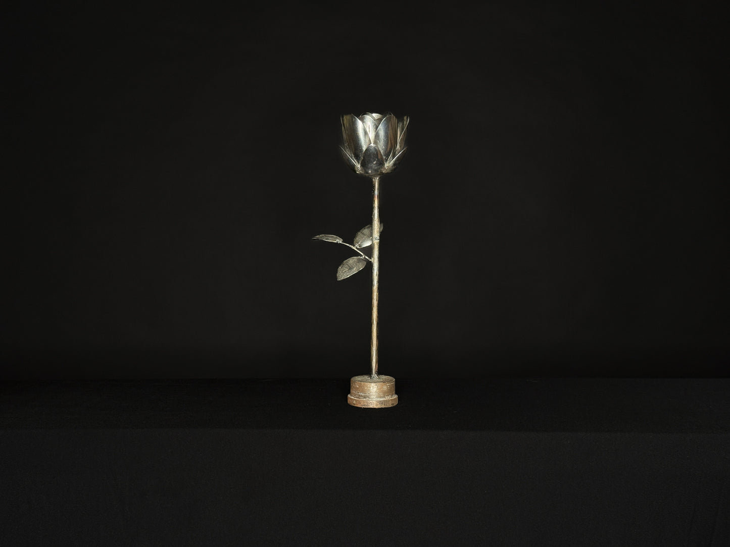 Handcrafted Metal Rose Sculpture