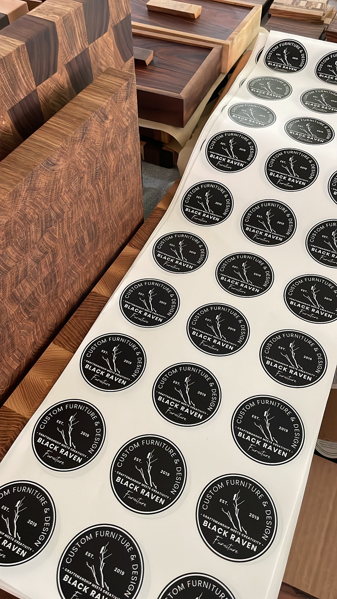 Black Raven Funriture Logo Sticker