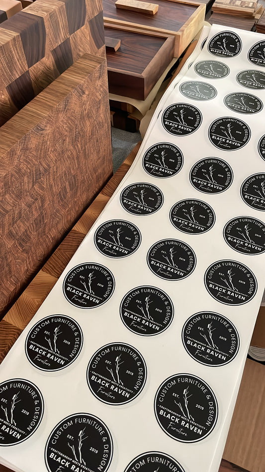 Black Raven Funriture Logo Sticker