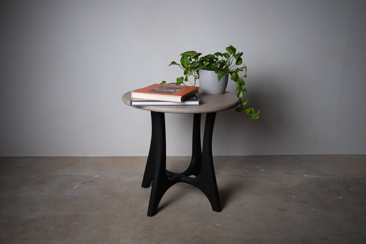 Ebonized Ash Side Table - Handmade Modern Side Table