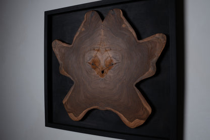 Bookmatched Teak Wall Art – Handmade Wood Art Piece