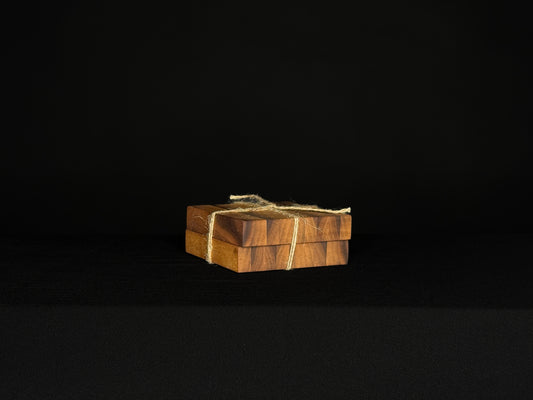 Curly Walnut Coaster Set – Handmade Thick Wood Coasters