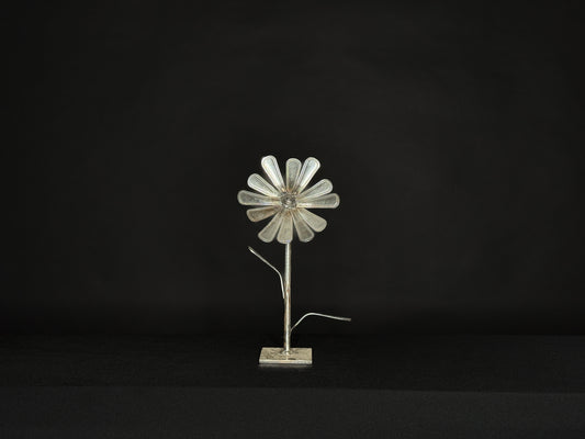 Handcrafted Metal Flower Sculpture