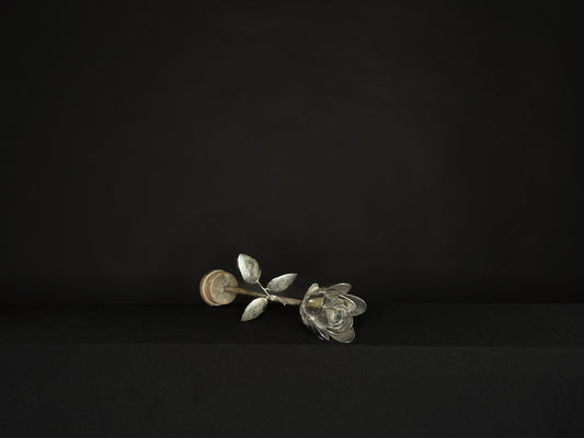 Handcrafted Metal Rose Sculpture – One-of-a-Kind Recycled Art