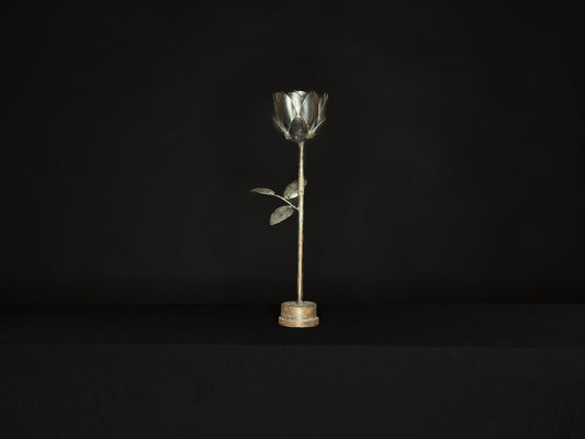 Handcrafted Metal Rose Sculpture